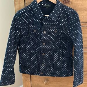 Talbots polka dot denim jacket